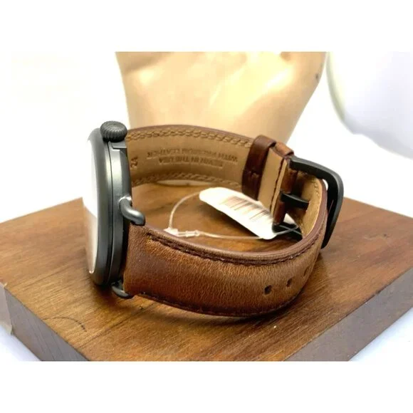 Shinola Men's Watch S0120065287 Runwell Quartz Blue Dial Brown Leather 47mm